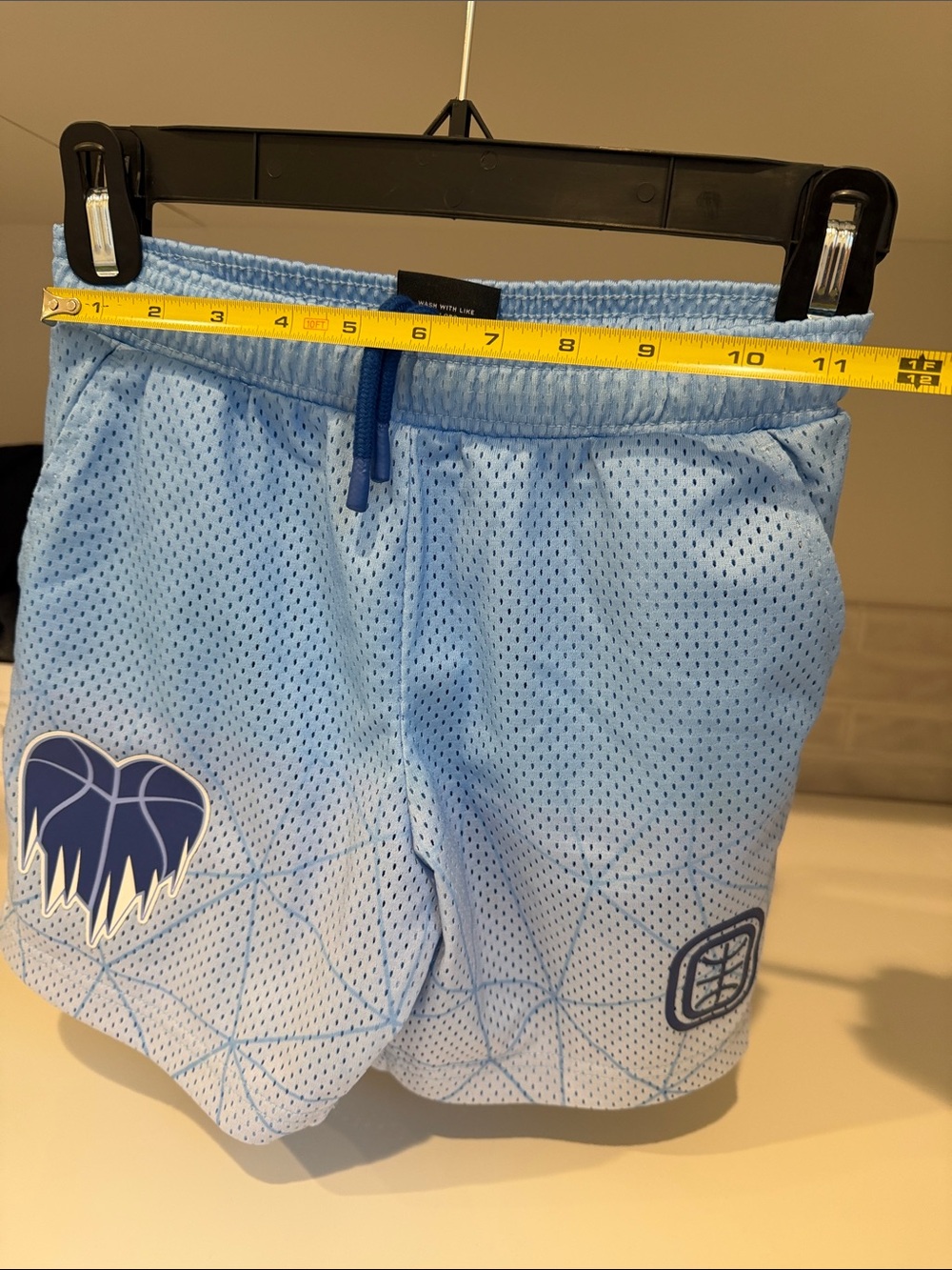 Light Blue Boys' Athletic Mesh Shorts - Picture 8 of 9